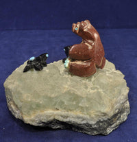 Zuni Fetish; Multiple Fetishes on Stone