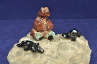 Zuni Fetish; Multiple Fetishes on Stone