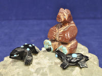 Zuni Fetish; Multiple Fetishes on Stone