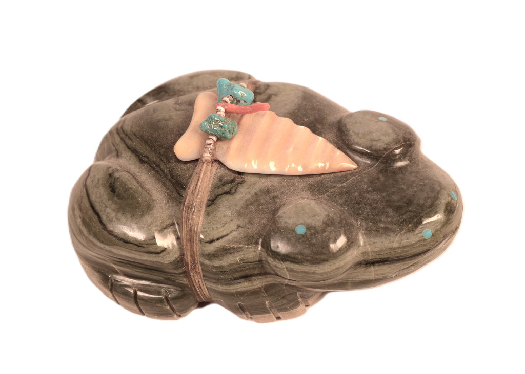Very Large Serpentine Frog Fetish By Peter and Dinah Gasper