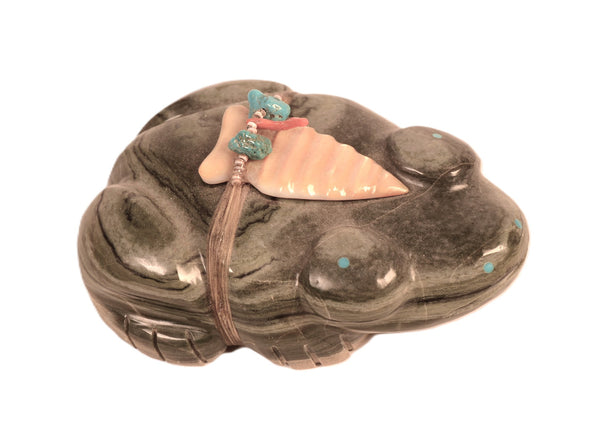 Very Large Serpentine Frog Fetish By Peter and Dinah Gasper
