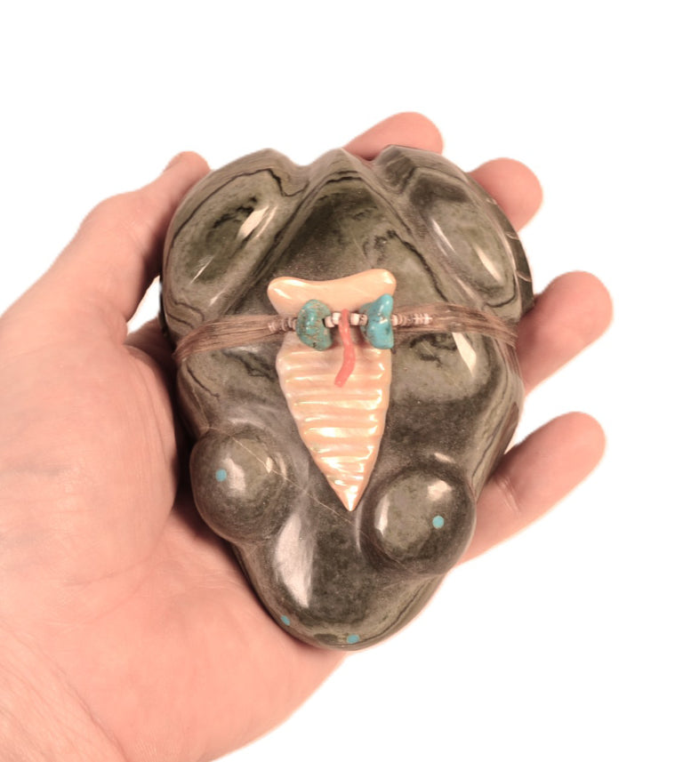 Very Large Serpentine Frog Fetish By Peter and Dinah Gasper