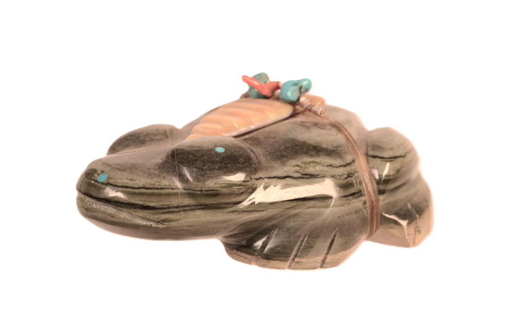 Very Large Serpentine Frog Fetish By Peter and Dinah Gasper