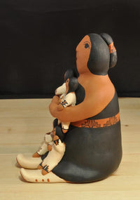 Jemez Pueblo Indian Storyteller with Four Children signed R.D.