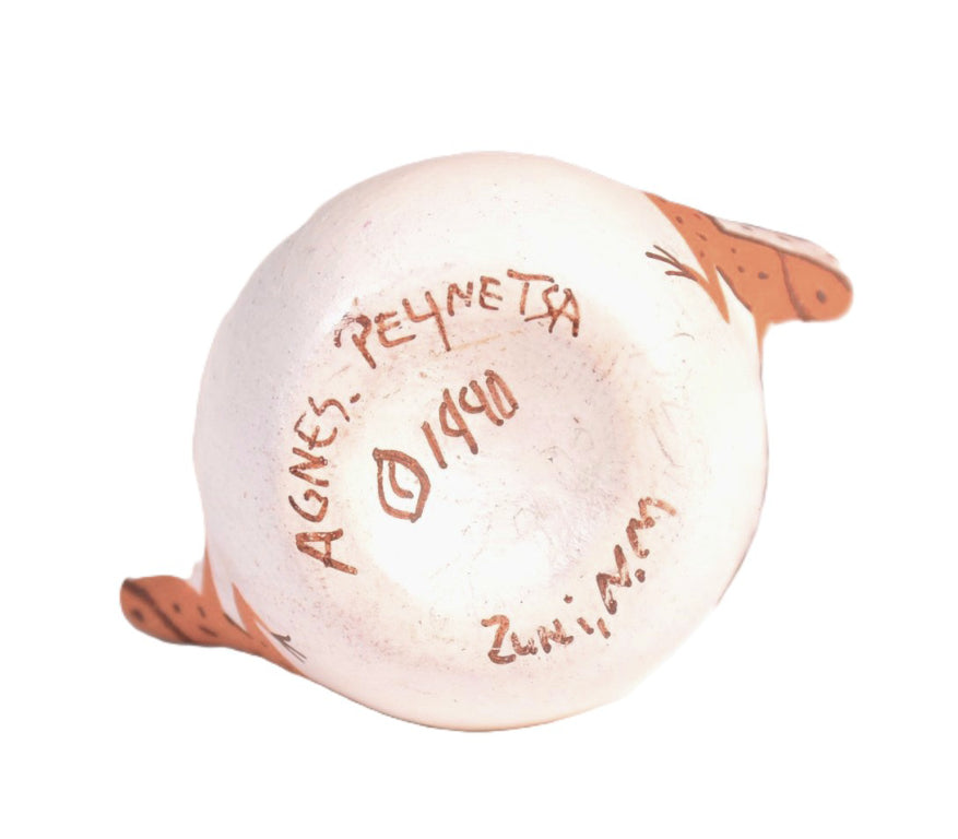 Zuni Pueblo Miniature Frog Seed Jar By Agnes Peynetsa