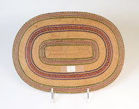 Large Makah Oval Flat Basket Tray
