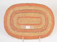 Large Makah Oval Flat Basket Tray