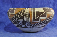 Acoma Pueblo Indian Historic Polychrome Pottery - Storage Bowl