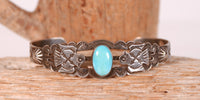 Navajo Turquoise Bracelet By Fred Harvey