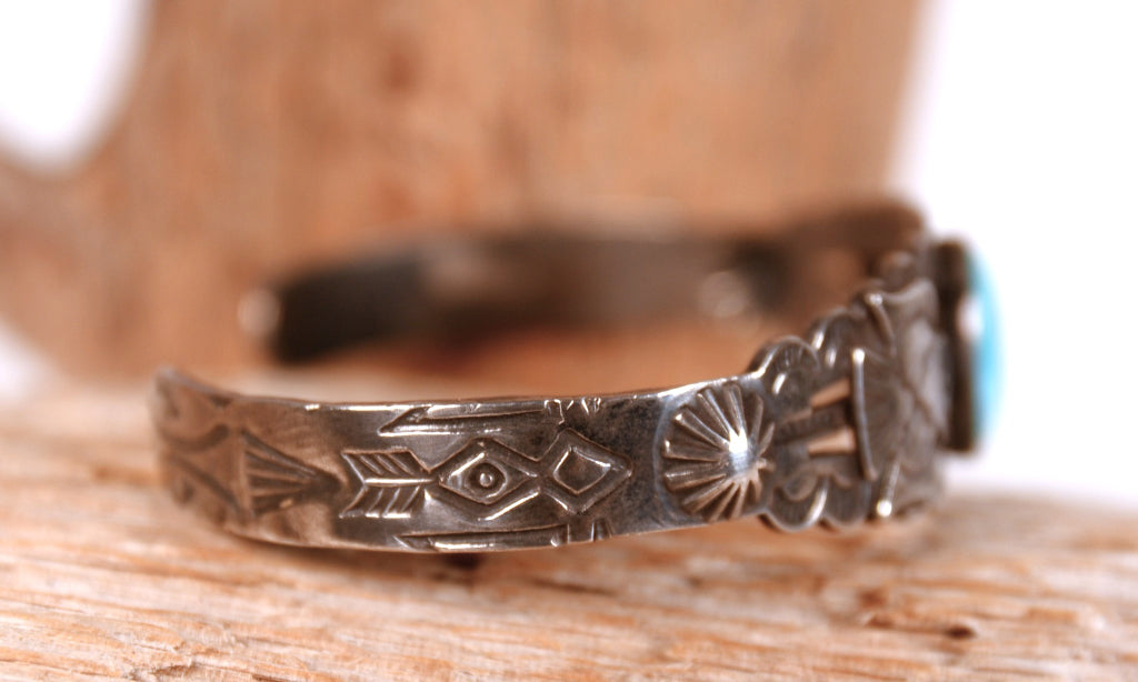 Navajo Turquoise Bracelet By Fred Harvey