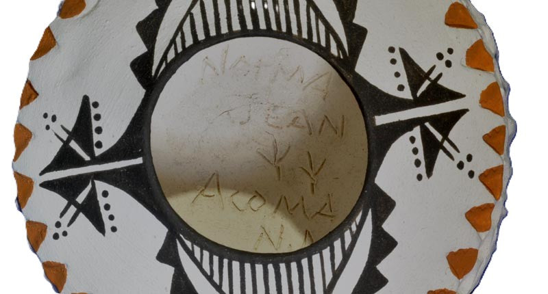 Acoma Polychrome Corrugated signed  "Norma Jean, Acoma NM"