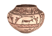 Historic Zuni Pueblo Poly-chrome Olla Pottery