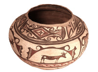 Historic Zuni Pueblo Poly-chrome Olla Pottery