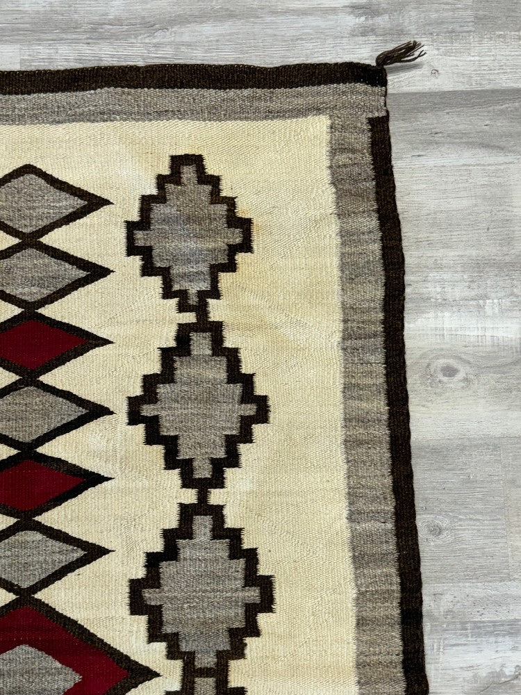 Early Navajo Ganado Rug with Cloud Motif