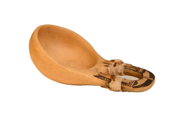 Hopi Pottery Ladle with uncommon handle grips by Laura Dashee