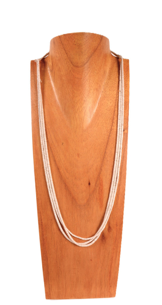 Santo Domingo Pueblo White Shell Heishi Necklace