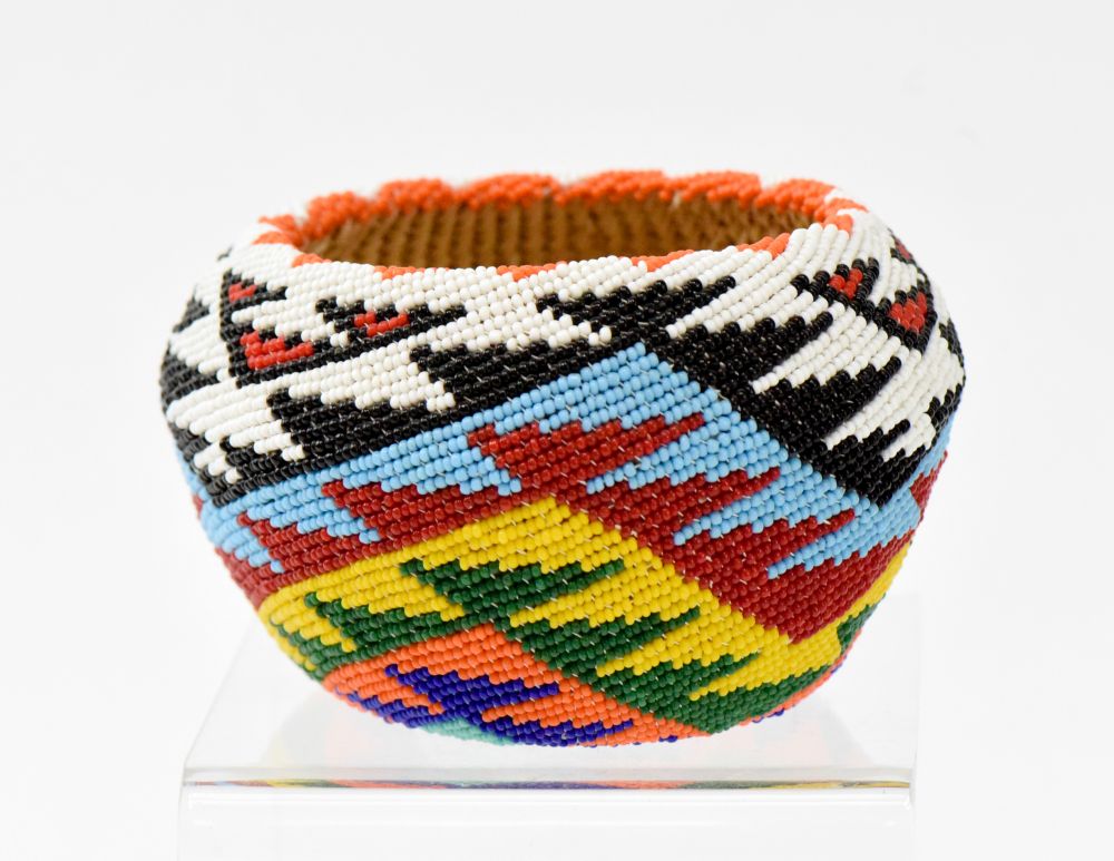 Paiute beaded basket