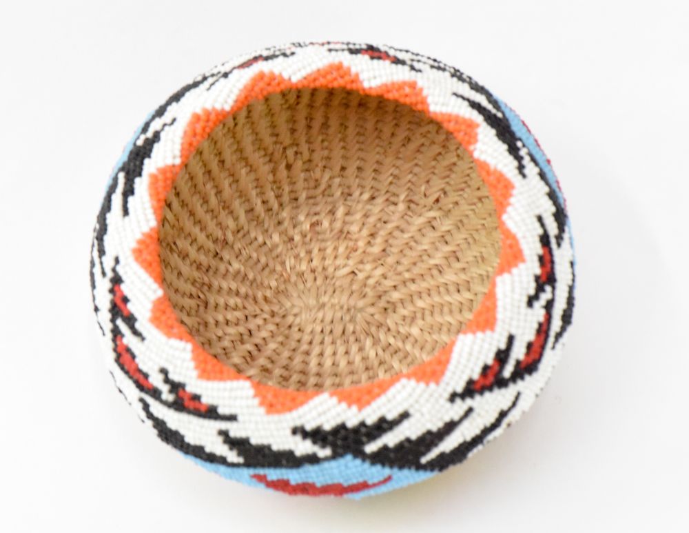 Paiute beaded basket