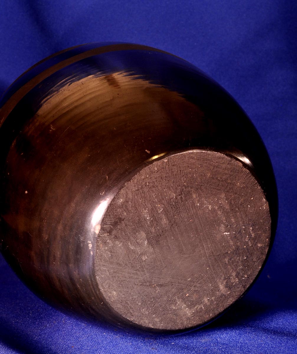 San Ildefonso Pueblo pottery jar; Avaynu motif