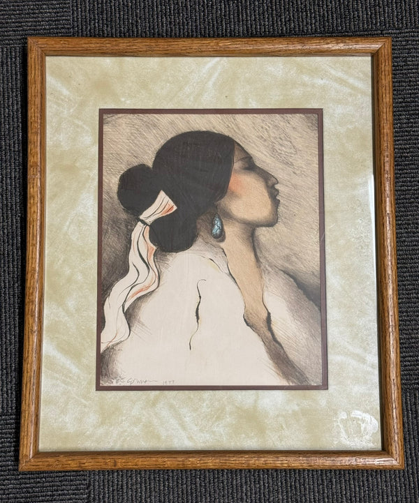 RC Gorman  Lithograph, Navajo Woman St. I, 51/75