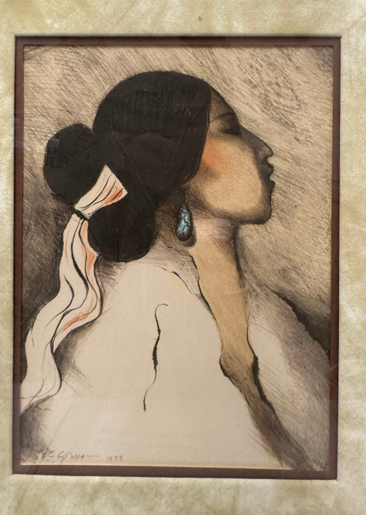 RC Gorman  Lithograph, Navajo Woman St. I, 51/75