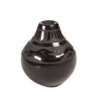 Santa Clara Pueblo Black on Black Miniature Pottery By Dolores Curran