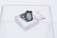 Navajo Sterling Silver Ring with Light Turquoise Setting