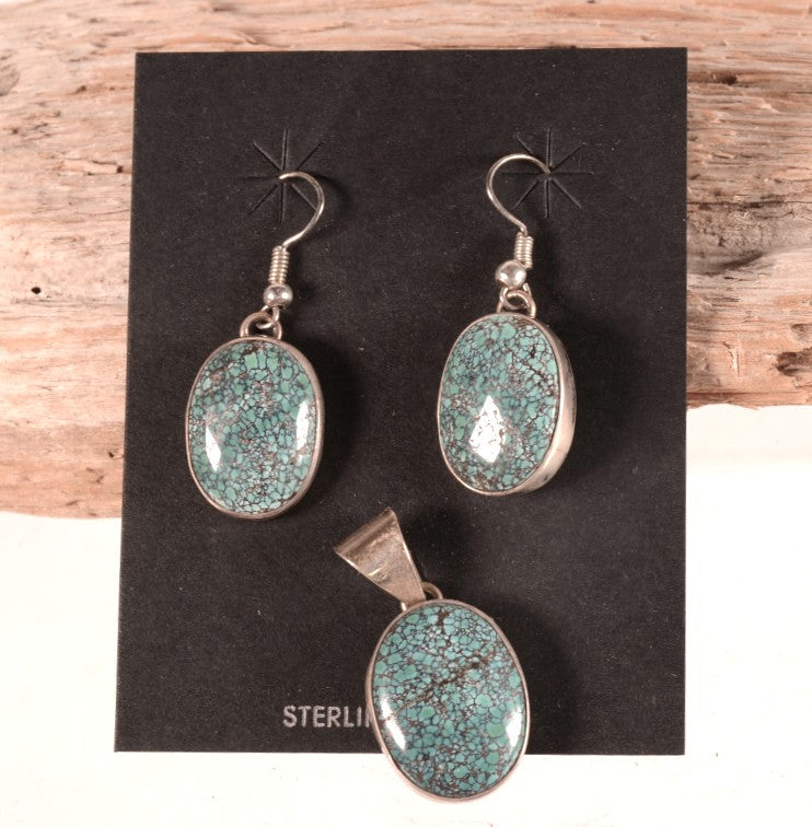 Navajo Pendant with Matching Earrings Set