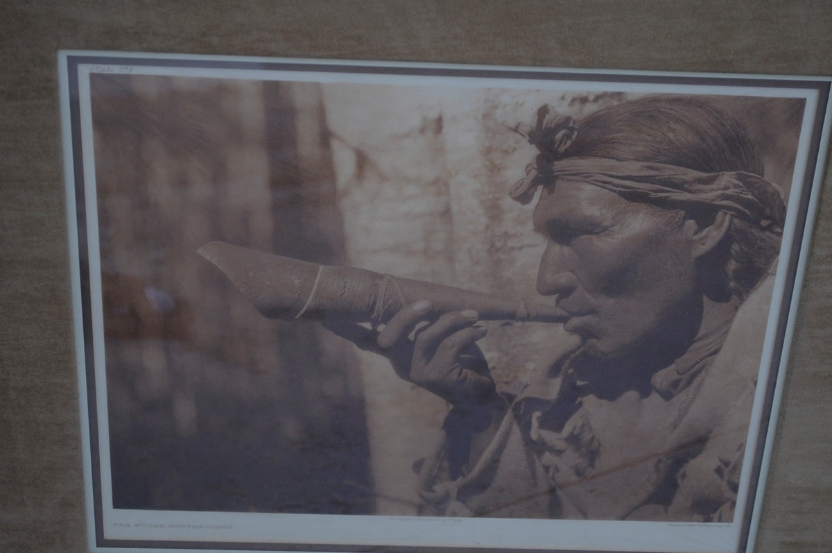Edward Curtis Vintage Photogravure Japan Vellum- Moose Hunter - Cree