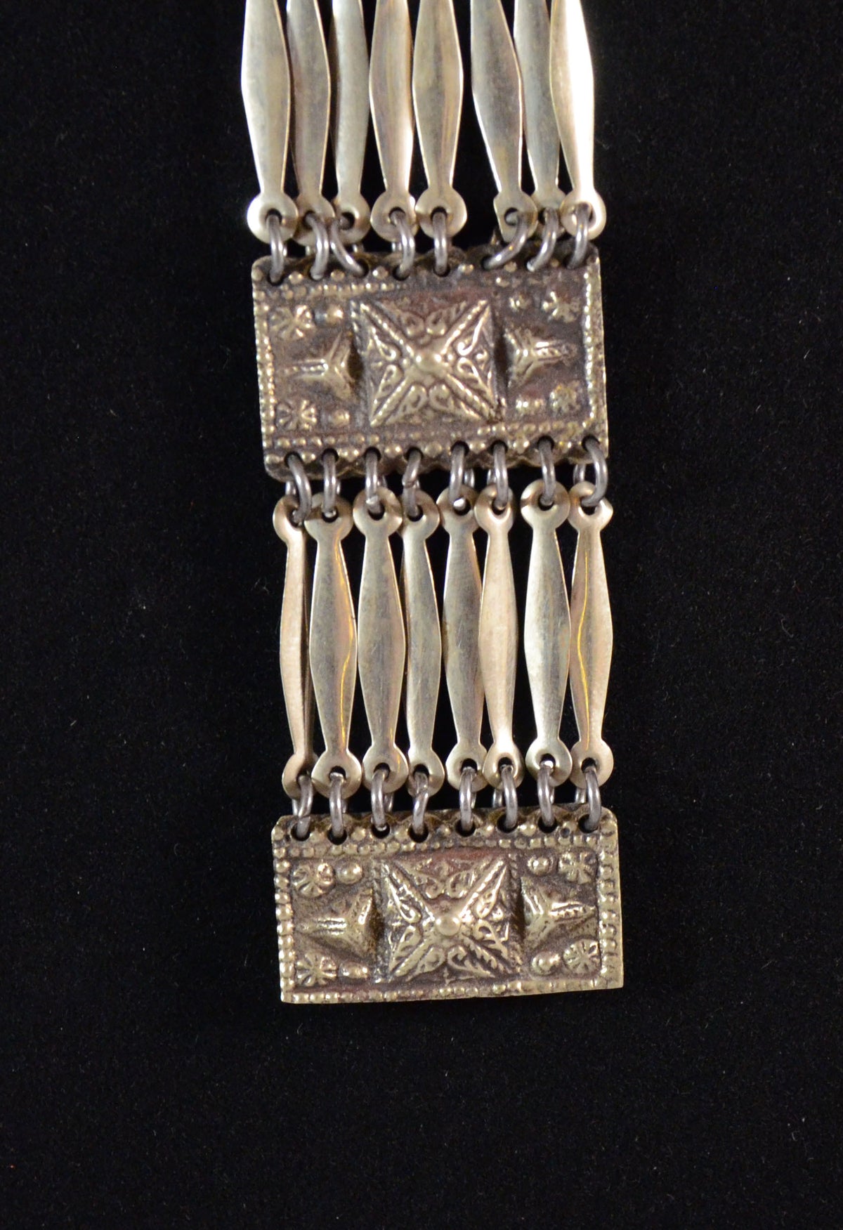 Vintage Sterling Silver Gold Plated Bracelet from Taxco, Mexico