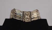 Vintage Sterling Silver Gold Plated Bracelet from Taxco, Mexico