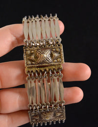 Vintage Sterling Silver Gold Plated Bracelet from Taxco, Mexico