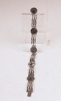 Taxco Sterling Silver and Inlay Bracelet