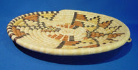 Hopi Pueblo Kachina Coiled Basket, Shalako Mana c 1970