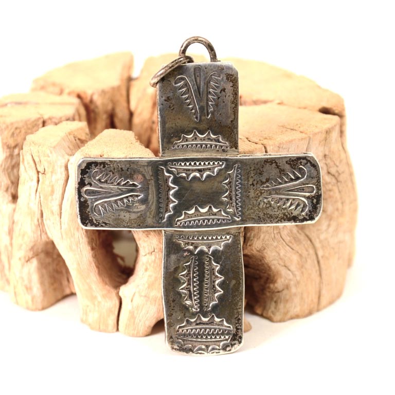 Navajo Silver Cross Pendant