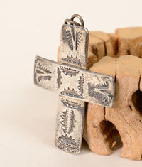 Navajo Silver Cross Pendant