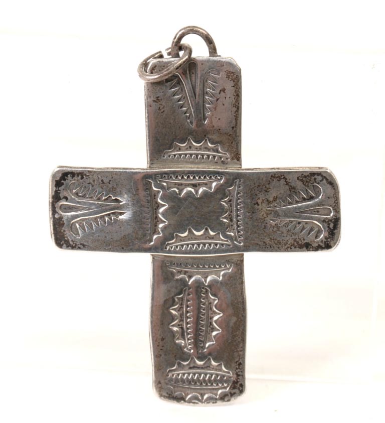 Navajo Silver Cross Pendant