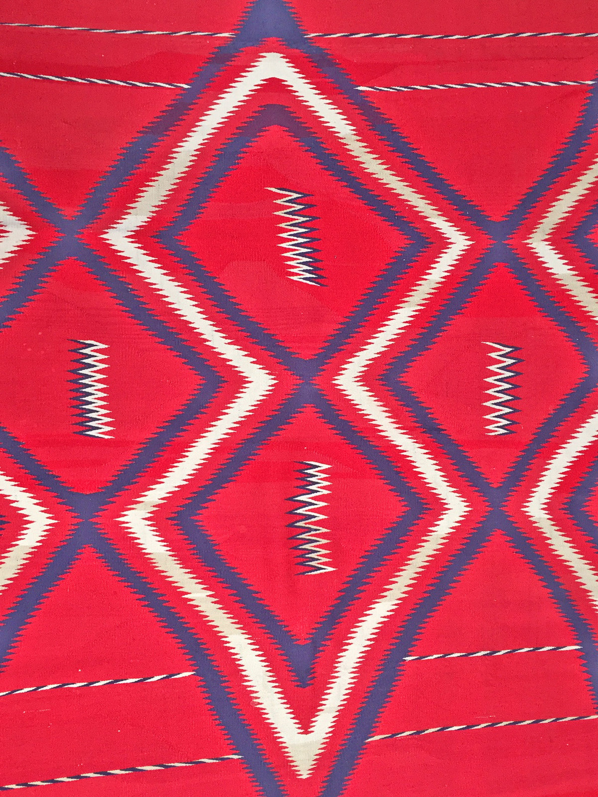 Navajo Germantown Late Classic Serape with Indigo, Wool Warp