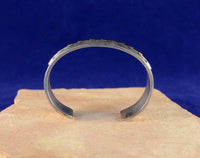 Contemporary Navajo Indian Handmade Bracelet, Sterling Silver & 14K Gold Overlay Cuff