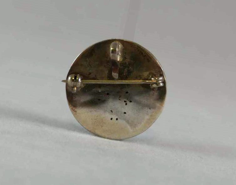 Zuni inlay Mother of Pearl and Turquoise Round Pin / Pendant