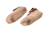 Maliseet Malecite Beaded Hide Moccasins