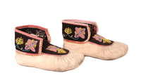 Maliseet Malecite Beaded Hide Moccasins