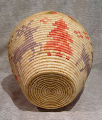 Eskimo Basket - Yup'ik-Inuit Coiled Large Basket with Lid