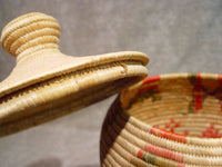 Eskimo Basket - Yup'ik-Inuit Coiled Large Basket with Lid