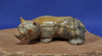 Zuni Bear Fetish Made of Picasso Marble and Turquoise Eyes by Albert Eustice