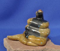 Large Zuni Fetish by Frankie Eustice: Picasso Marble Rattler / Rattlesnake