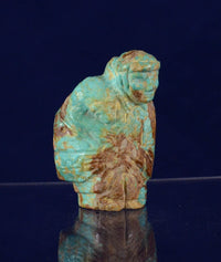Zuni Pueblo Old Fox Turquoise Man with Fox Pelts Fetish By Eddington Hannaweeke