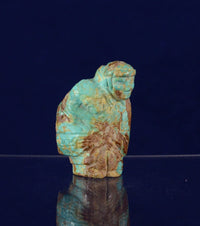 Zuni Pueblo Old Fox Turquoise Man with Fox Pelts Fetish By Eddington Hannaweeke