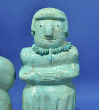 Large Zuni Fetish: Nevada #8 Turquoise Altar Couple by Hayes Leekya