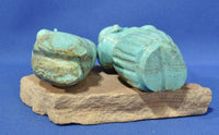 Large Zuni Fetish: Nevada #8 Turquoise Altar Couple by Hayes Leekya